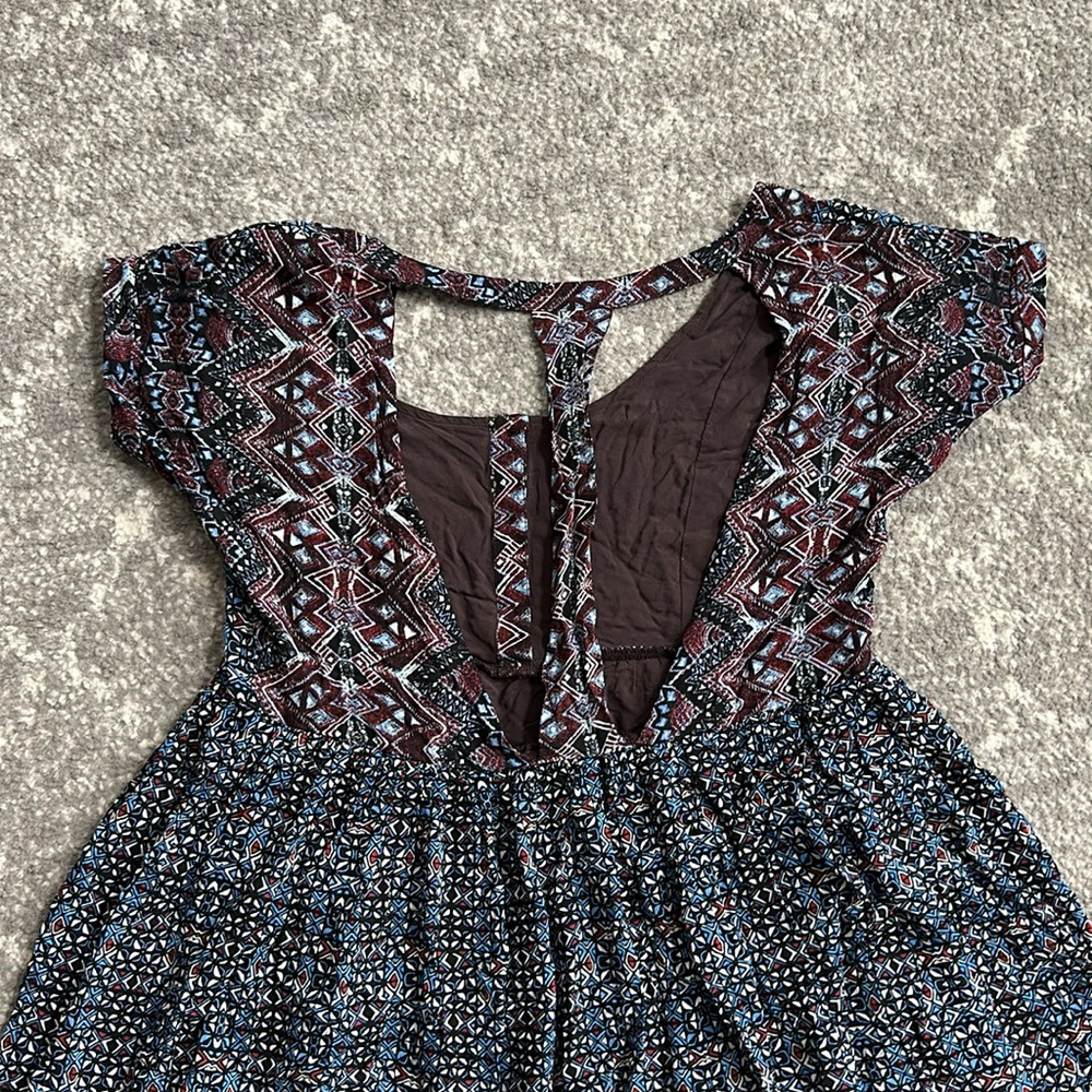 Free People Sundoen Babydoll Dress In Blue EUC - Picture 11 of 11